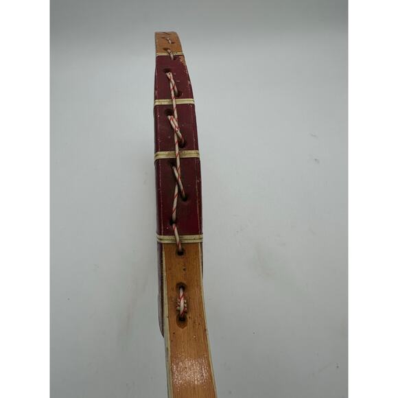 Vtg wood tennis racquet Don Budge leather collectable Airbnb Staging decor VRBO - Picture 13 of 15